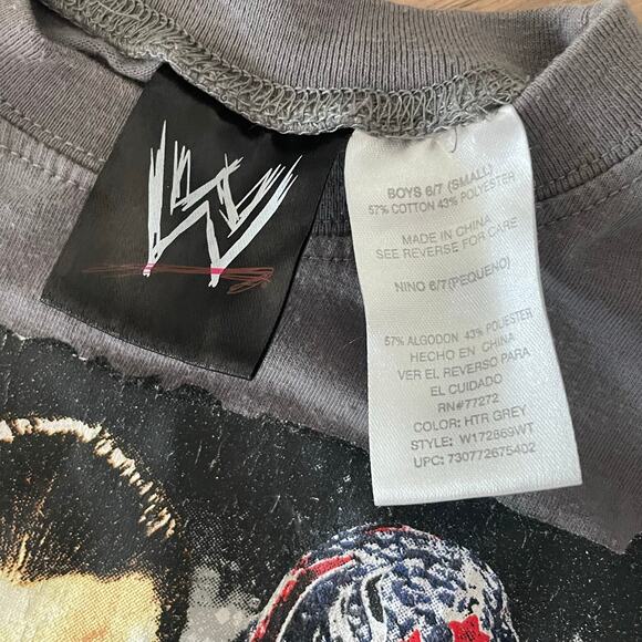 WWE Boy Small Wrestling Grapic Tee 6-7 Sleeveless John Cena CM Punk Rey Mysterio - Picture 3 of 3
